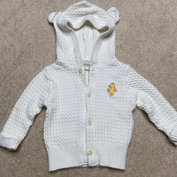 Disney Other - 5/$25! Classic Pooh Winnie the Pooh button down hoodie size 0-6 months